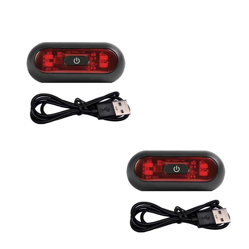 Motorradhelm Licht Wiederaufladbar Wasserdicht LED Sicherheits Signal Warnung Rücklicht Fahrrad Nachtlauf Blinkendes Rücklicht