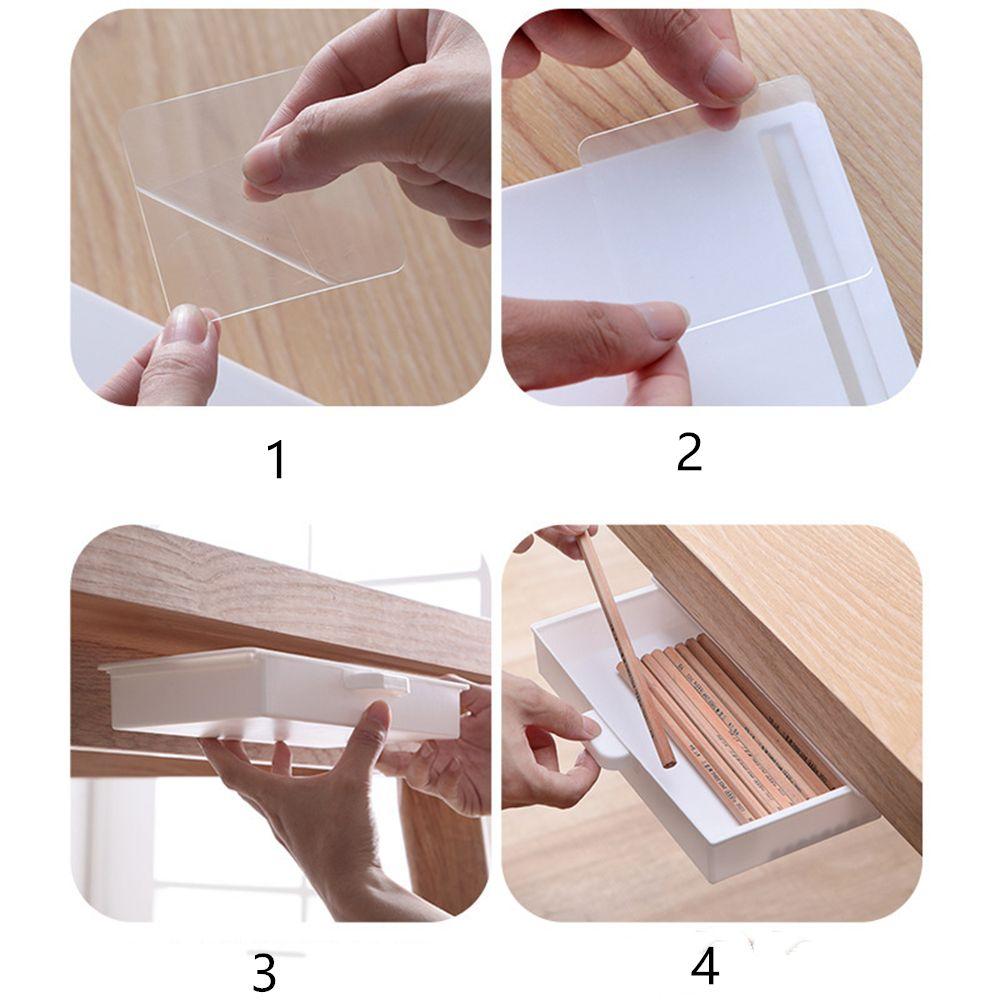 Save Space Desk Drawer Organizer Suspension Design Self Adhesive Storage Box Drawer Storage Box