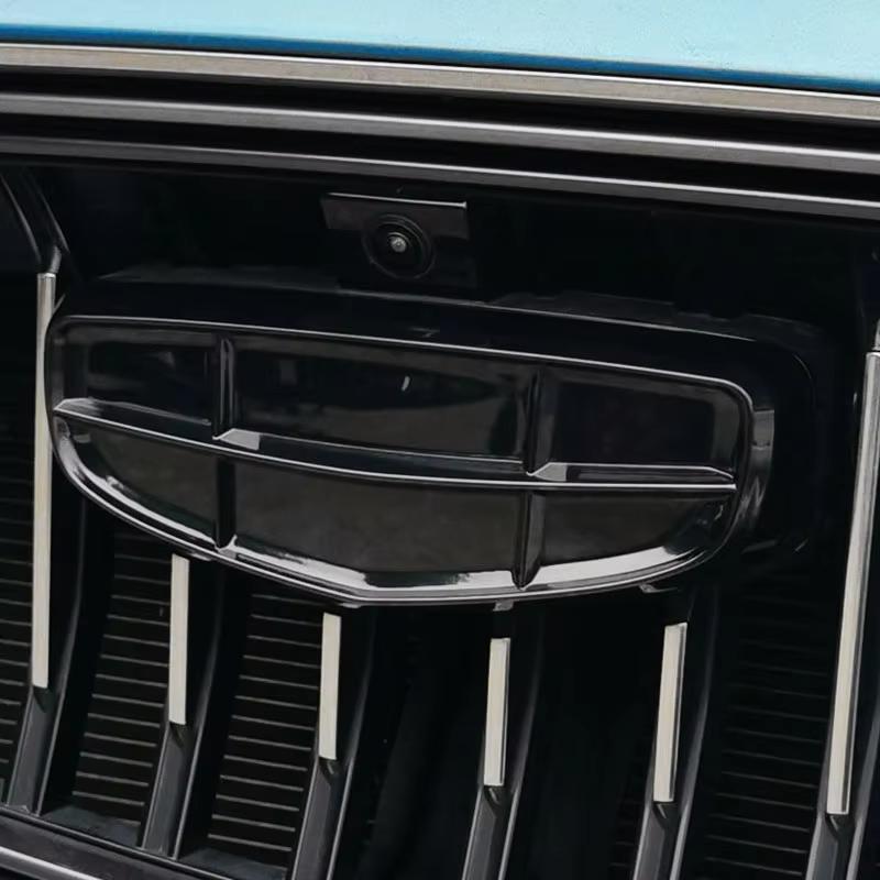 For GEELY Monjaro Manjaro KX11 ABS Logo Sticker Black Badge Emblem Racing Grill Hood Styling Decorative Sticker Car Accessories