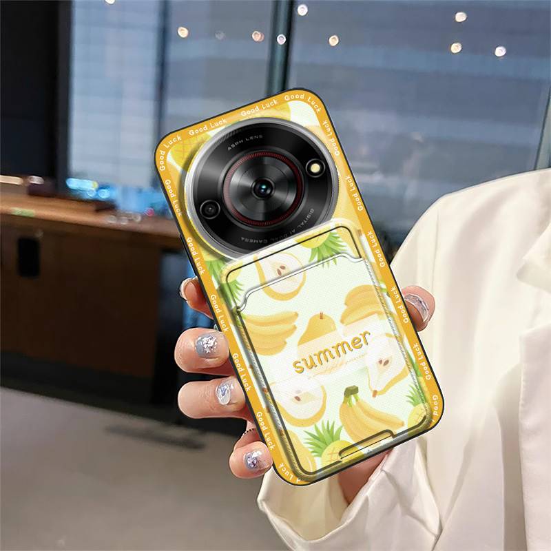 Cover Cute Phone Case For ZTE Blade A75 5G/Nubia Focus 5G/Calf 5G Full wrap Card bag Back Cover Cartoon Anti-knock TPU