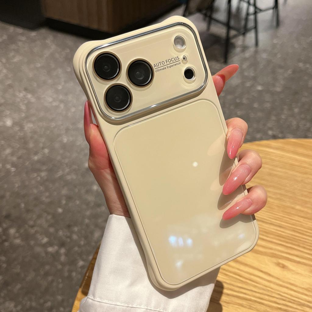 Square Anti-Drop Melamine Glass Case for iPhone 16 Pro Max & Apple 17, 14, 15