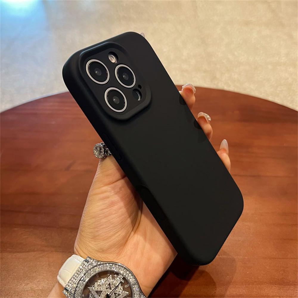 For iPhone 16 Pro Max Case Precise Cutouts Liquid Silicone+PC Phone Cover with Camera Touch Control Button