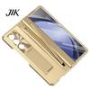 Pen Tray Stylus Phone Case for Samsung Z Fold 6 PC Shell with Slot Mobile Hinge Guard Cover Spring Protection & Integrated Kickstand Full-Body