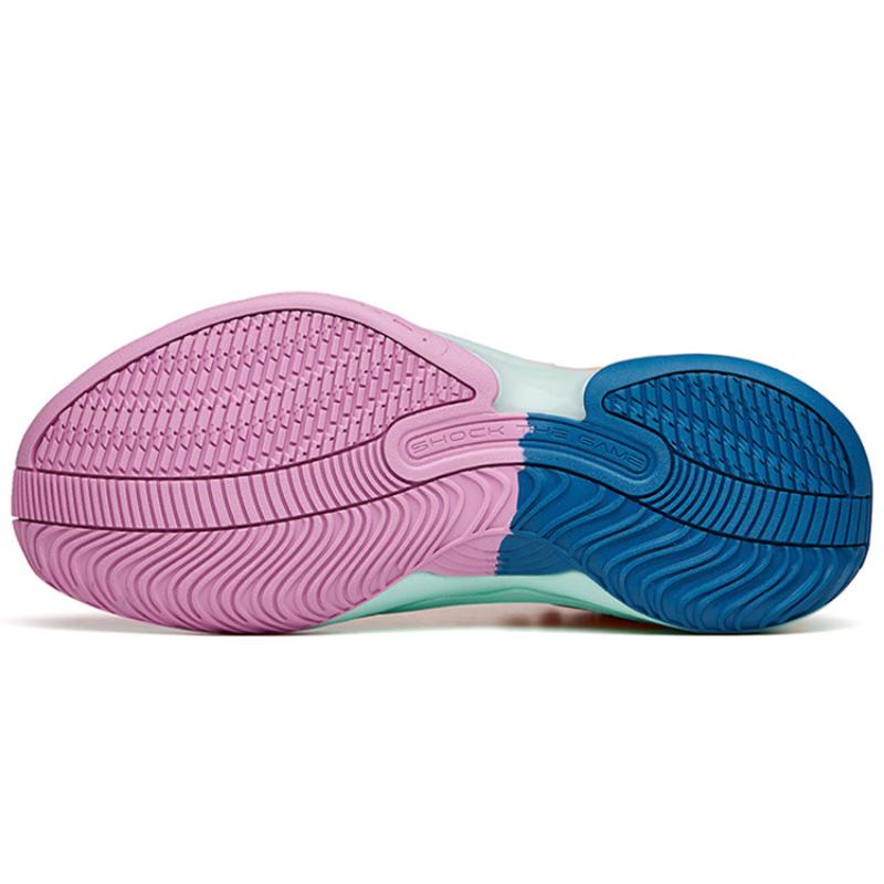 Anta Hear Wave 3 Cushioned Slip-Resistant Mid-Top Basketball Shoes Men's Yellow Orange Sneakers