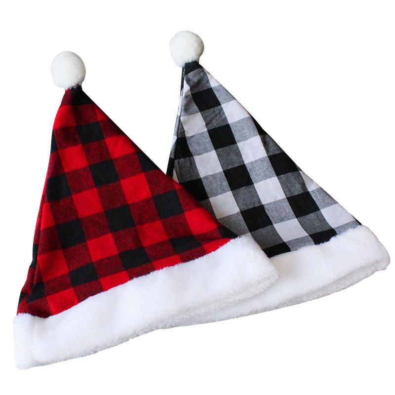Christmas Items, Decorative Props, Holiday Dress Up Hats, Plaid Christmas Hats