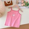 Summer Girls Cotton Cartoon Camisole Thin Breathable Sleeveless Vest Kids Underwear Top