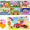 20pcs/set 3D EVA Foam Sticker Toy Children Puzzle Early Education Toys Cute Cartoon Animal Puzzle for Kids Toy Girls Gift TMZ