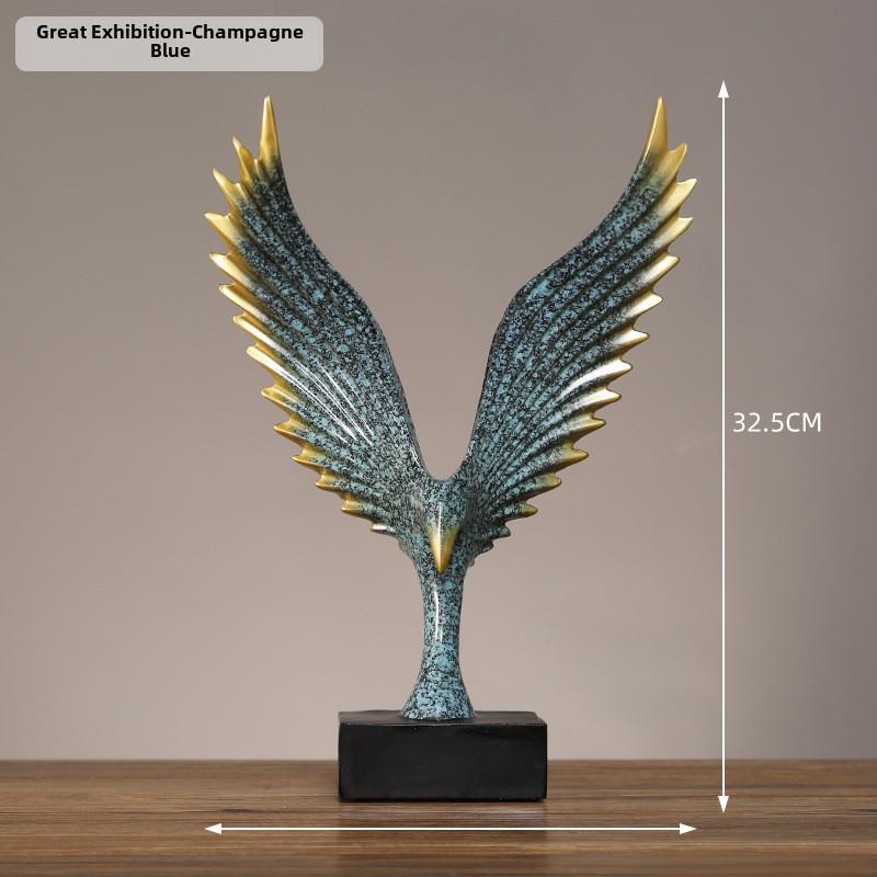 

Статуэтка орла из смолы в европейском стиле для гостиной и выставочного зала для декора Champagne Blue