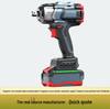 High Torque 1000N Brushless Electric Impact Wrench - Rechargeable Lithium Battery, Ideal for Woodworking & Auto Repair.