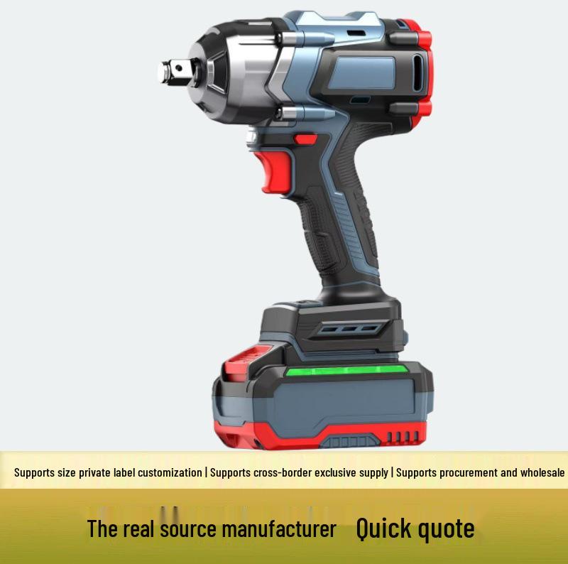 

High Torque 1000N Brushless Electric Impact Wrench - Rechargeable Lithium Battery, Ideal for Woodworking & Auto Repair. Bare Machine