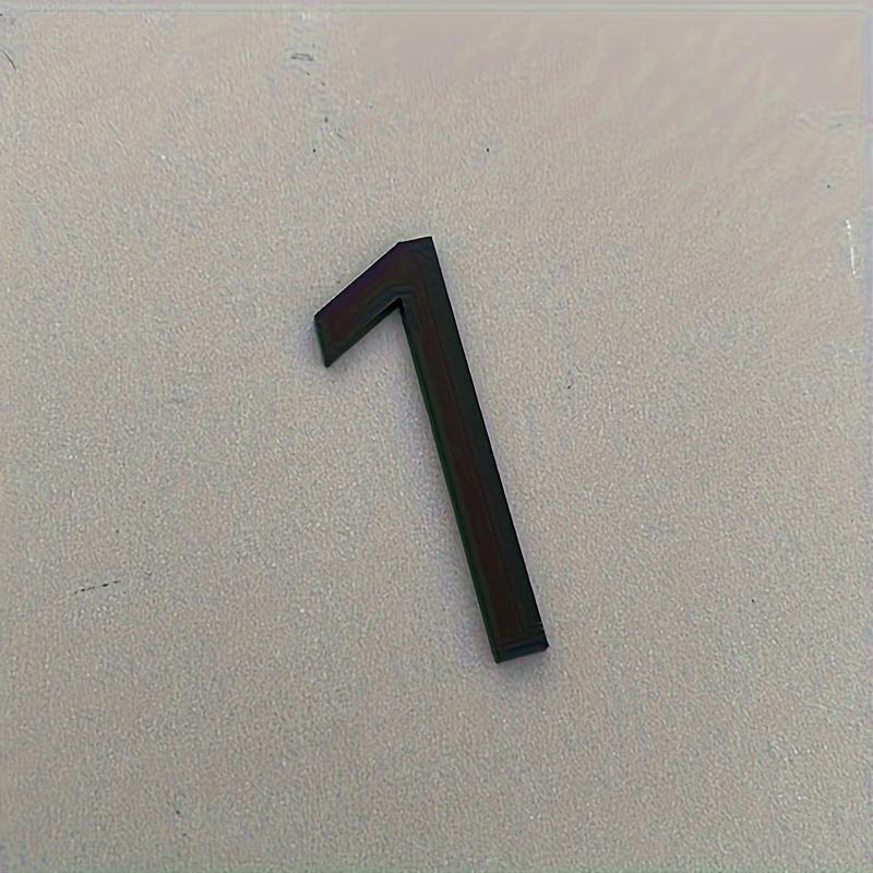 1pc Modern Black Self-Adhesive Acrylic House Number 7 - Easy Install, No Battery Required, Plastic Surface Mount Address Sign for Home