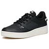 Anta Textile, Synthetic Leather Low top Coverage Slip Resistant Skateboard Shoes Men's Black White Sneakers 912018022-3