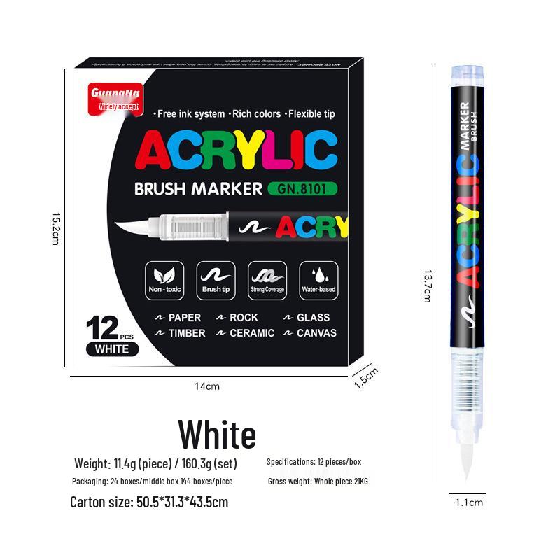 Guangna 8101 Liquid Acrylic Marker Pen, 120/240 Colors, Soft Tip for Student Art & DIY Graffiti