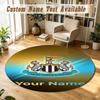 Round Rug Custom NameNewcastle United FC Pattern Non Slip Carpet Home Floor Decor