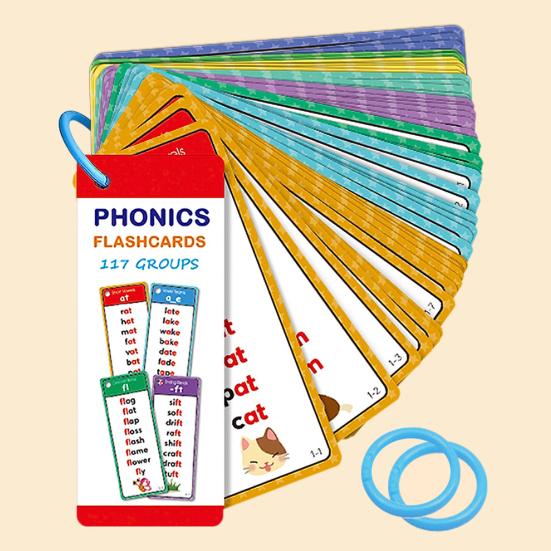 46024 Sets Phonics Word Cards 117 Sound Groups 900+ Rhyming Words Toddlers