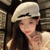 Feminine Beret White Hat With Cute Bowknot Design For Women Perfect For Autumn Winter And