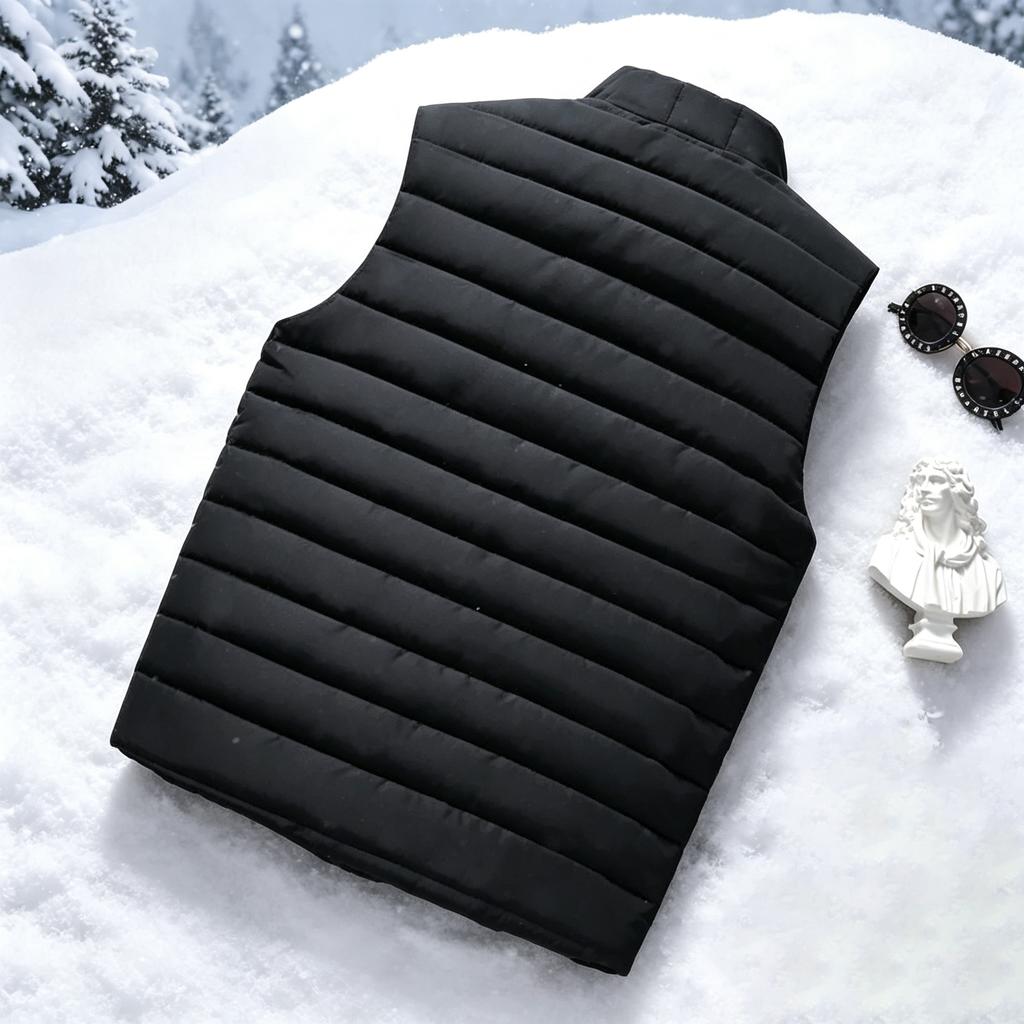 Colete masculino sem mangas, jaquetas, moda inverno, masculino, acolchoado de algodão, colete, casacos, homens, gola alta, coletes quentes, roupas
