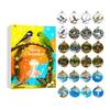 Advent Calendar 2025 24-Day Christmas Countdown Calendar with 24 Animal Ornaments Rustic 2D Acrylic Animal Hanging Decoration for Home Party Decor