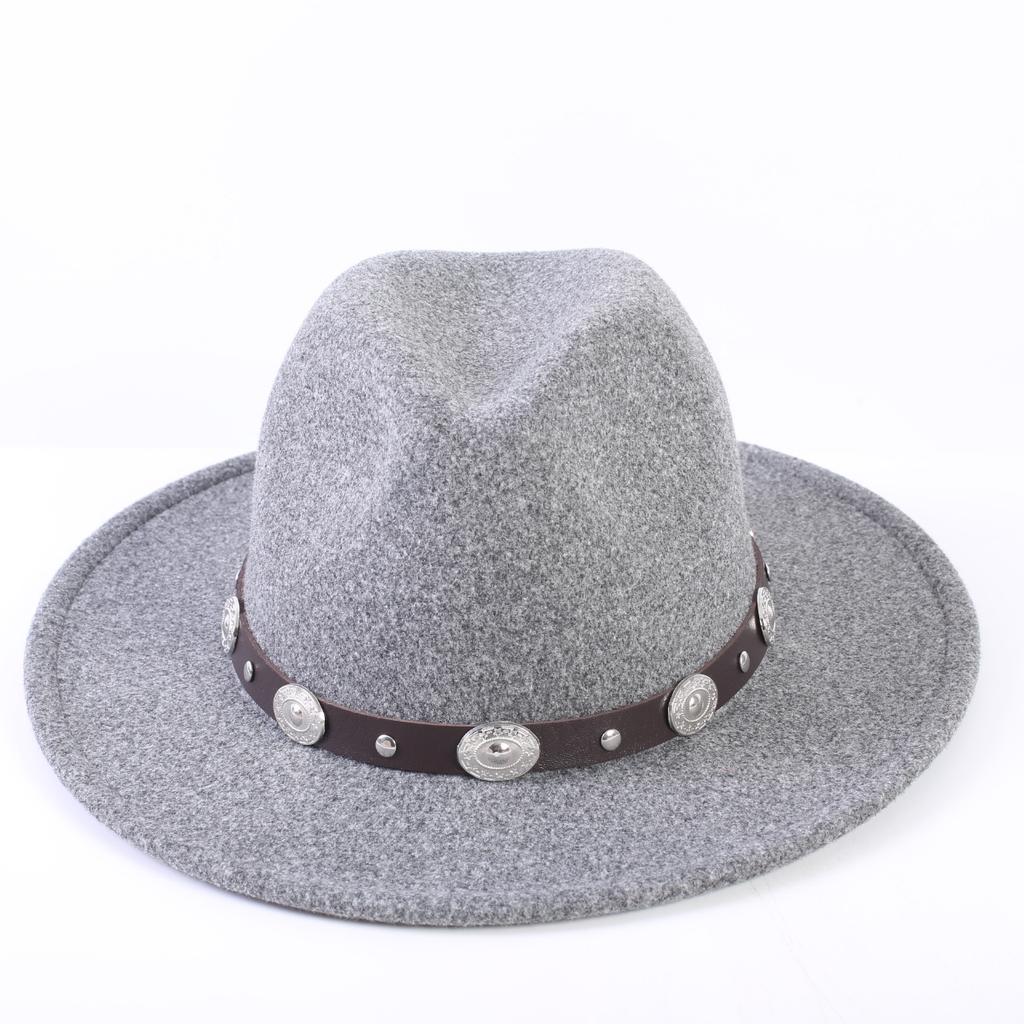 Popular European and American high-end wool top hat, men's and women's fashion versatile elegant top hat jazz hat