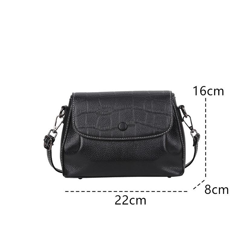 Genuine Leather Bag For Women 2023 High Quality Cowhide Ladies Shoulder Crossbody Bag Vintage Female Handbag Black Lady Tote Sac