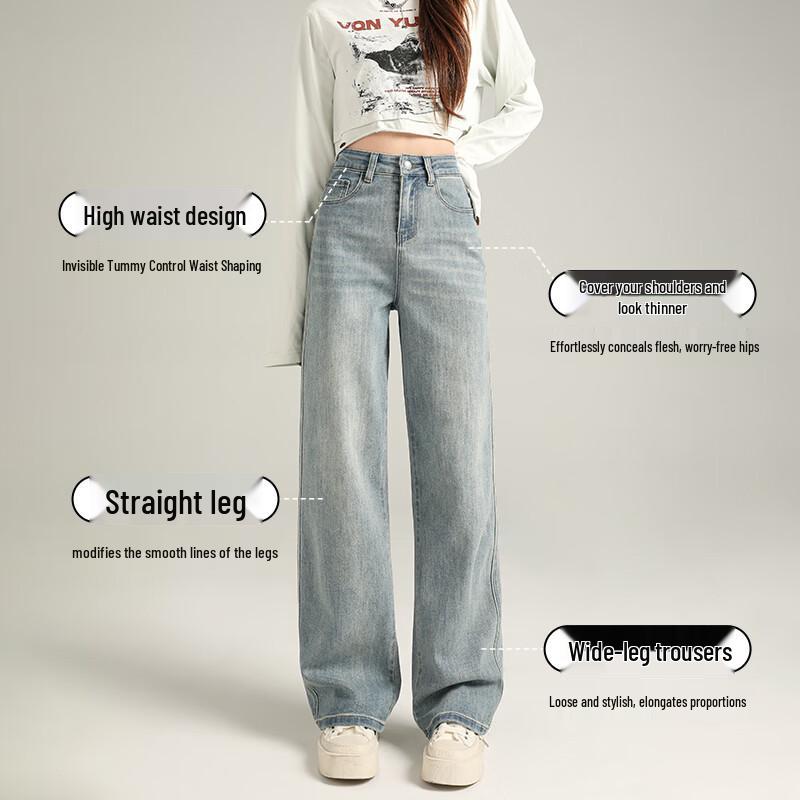 Women's High-Waist Petite Wide-Leg Jeans