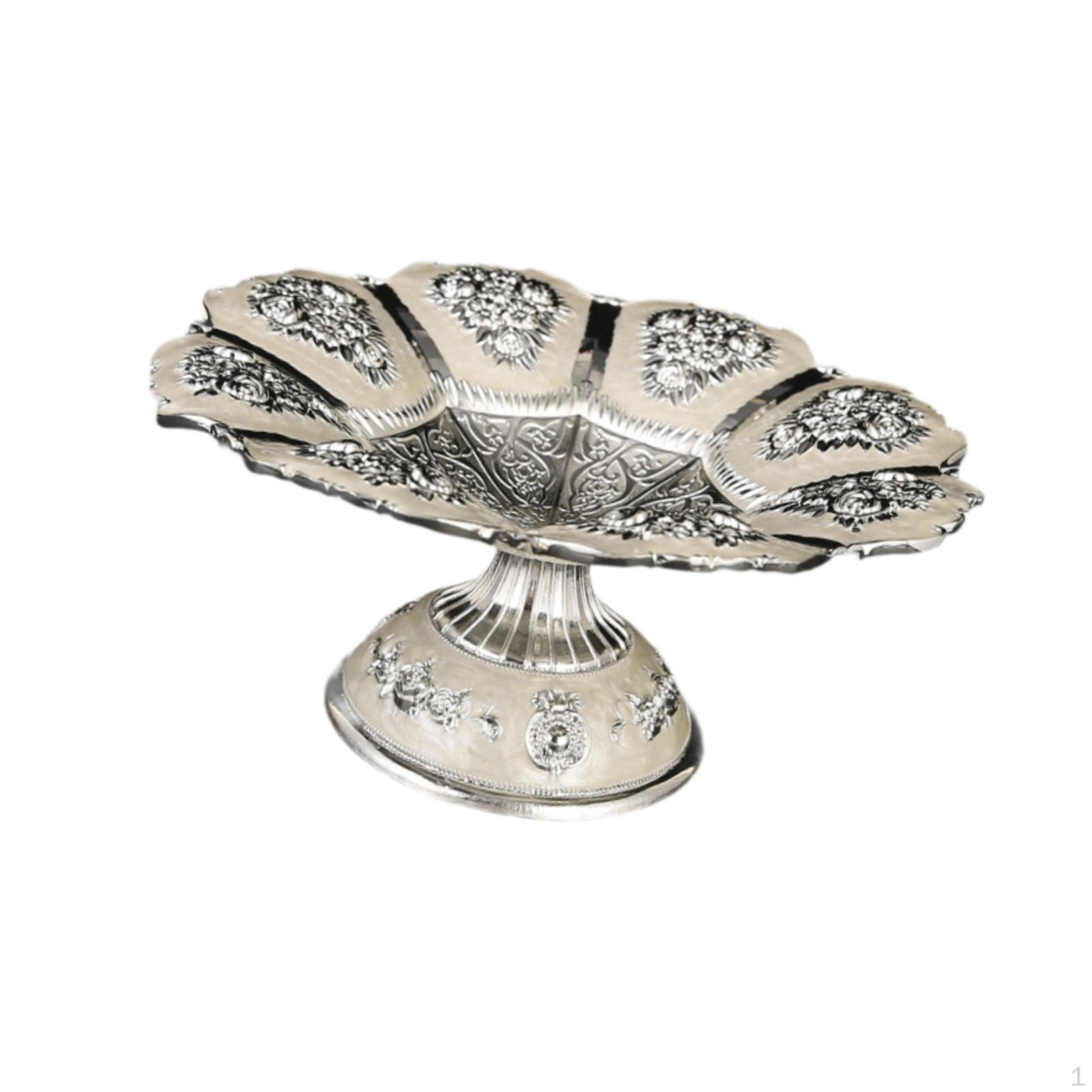 

Подставка для торта в форме фруктовой чаши, металлическая ножка, поднос для выпечки, блюдо для закусок, кексов с конфетами серебряный