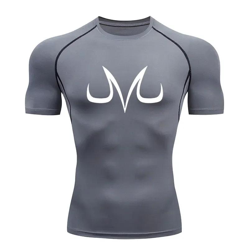 Clothing Fitness Anime Aesthetic Compression Shirt for Men Fitness Sport Quick Dry TShirts Tight Gym Tops Tee Summer Undershirts