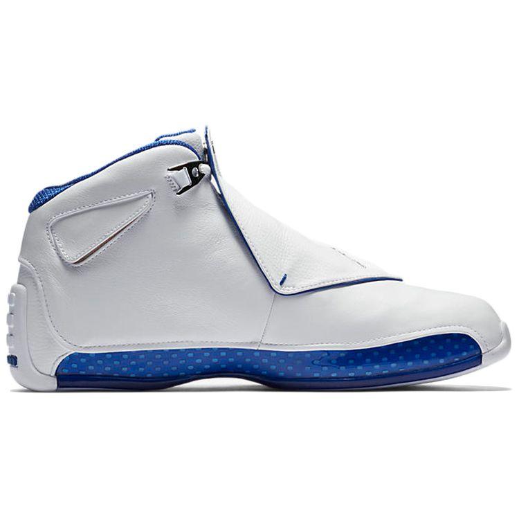 Air Jordan 18 Retro White Sport Royal 2018 Unisex Sneakers Metallic-Silver AA2494-106