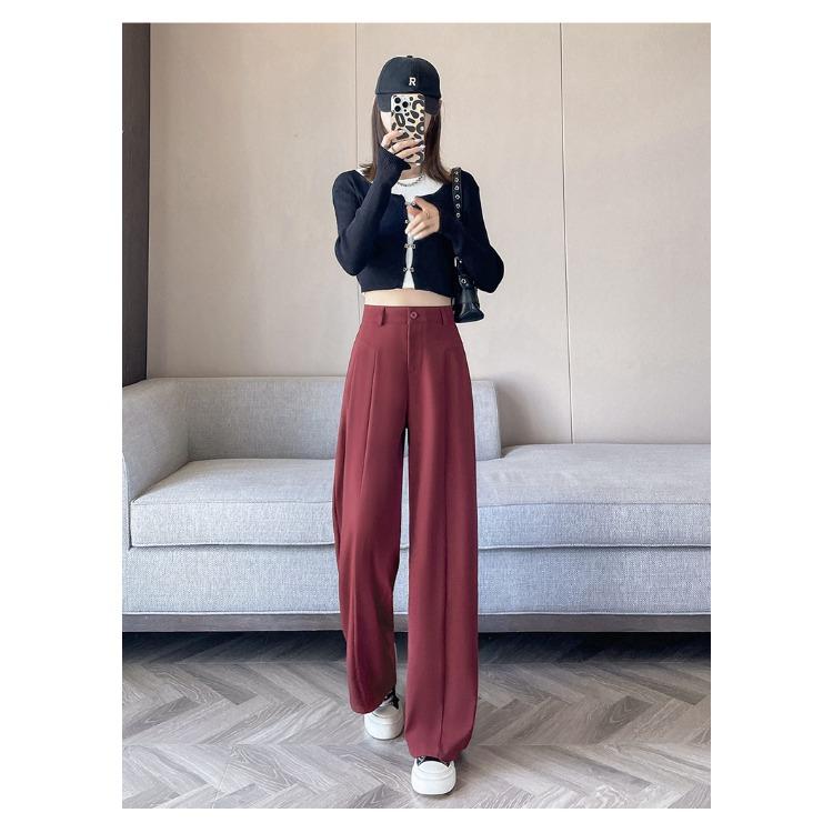 Stylish and Comfortable Women's Wide Leg Suit Pants, Perfect for Any Occasions In Autumn