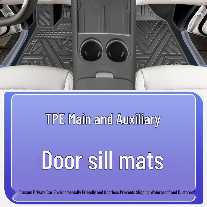XPeng G6 Floor Mats  Door Sill Protector for 2023-2024, TPE Car Floor Mats with Starry Sky Blanket Design 2023-24 XPeng G6