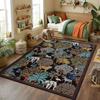 Tappeto per Area con Stampa Animali della Giungla, Design Tigre Elefante Zebra Safari, Tappetino Antiscivolo per Camera dei Bambini, Asilo Nido, Arredamento Casa