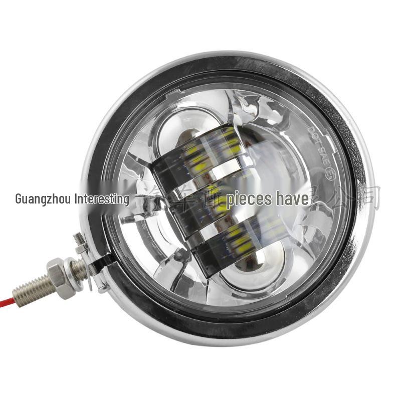 4.5" LED Fog Light Housing Cover for Harley Motorcycle - Iron Outer Shell