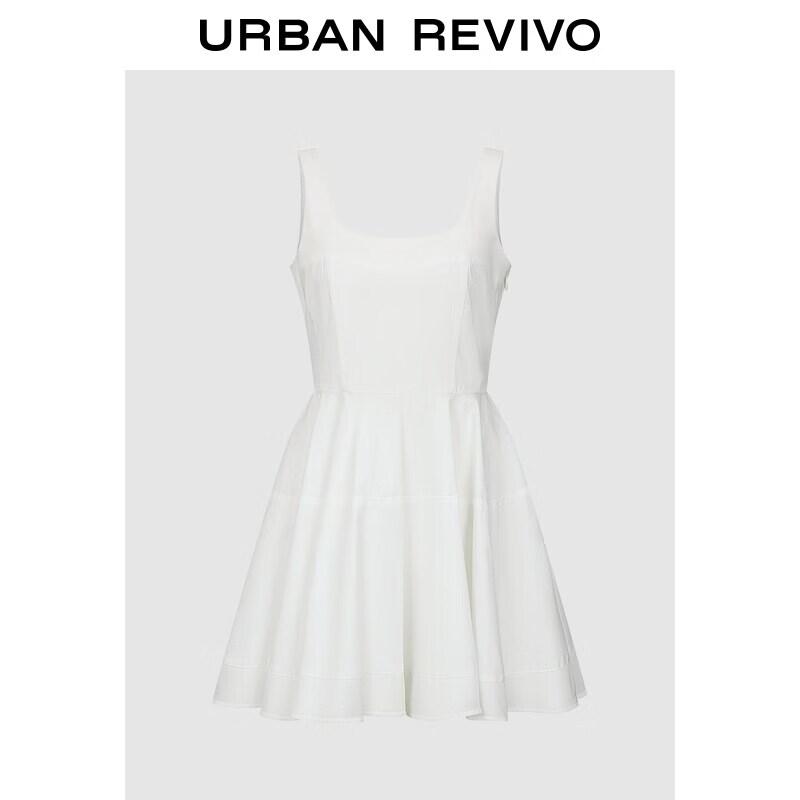 

UR Women s U-Neck Sleeveless Dress with Lace Hem