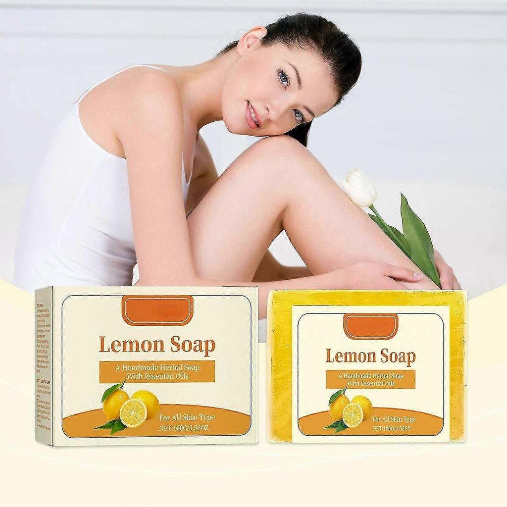 Lemon Soap VC Skin Cleanser To Oil Clean Facial Wash Soap Handmades Soap PU4412