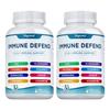 Multivitamin capsules, containing zinc, elderberry, vitamin D3, turmeric, immune support, antioxidant support, suitable for adults.