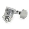 Musiclily Pro Locking Gear Hex for and Electric Chrome Left-Handed 6-In-Line Tuners, 181 Ratio, Button, 45-Degree Screw, Stratocaster, Telecaster,
