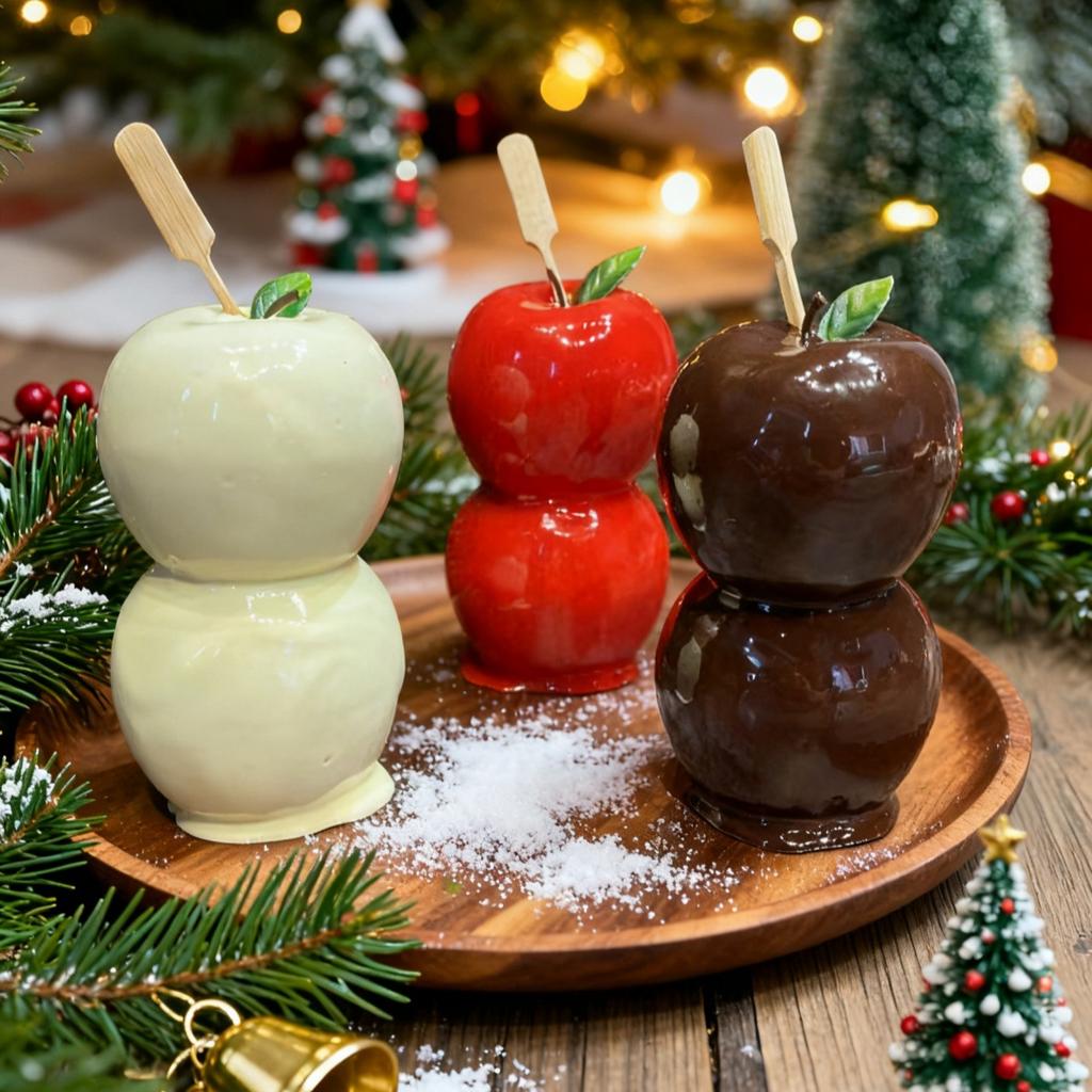 Christmas Dessert Ornaments Simulation Christmas Candy Apple Fake Fruit Model Christmas Eve Gifts Holiday New Year Table Decor