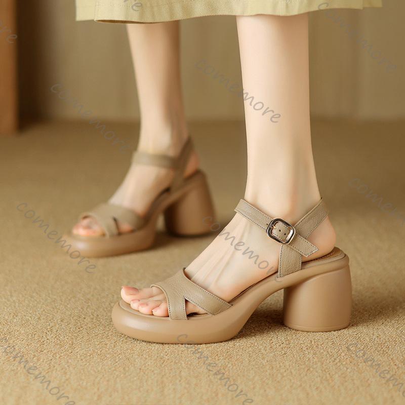 Fashion Comemore Open-toe Thick Bottom Summer Women Shoes Casual High-heeled Sandals Female Chunky Platform Gladiator Heels Sandales