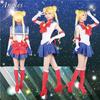Fujitatsu Halloween Cosplay Size Sailor Costume, L, Costume, Adult, ISHO-18LMOON