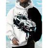 Grenzüberschreitender großer 3D-Digitaldruck Fleece-Kapuzenpullover für Herren und Damen, modischer und lässiger Winter-/Herbst-Kapuzenpullover