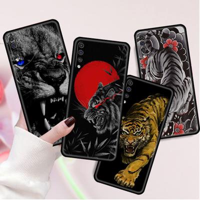 Hülle für Samsung Galaxy A50 A70 A30 A20s A20e A10 A40 A10s A10e M52 M51 M31 M30s M21 Schwarz Handyhülle Löwe Wolf