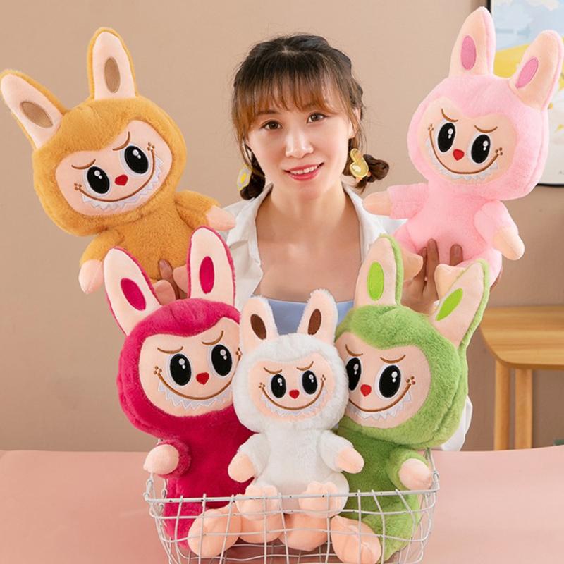 25Cm The Monster Labubu Plush Toy Labubu Doll Set Labubu Monster Stuffed Animal Soft Toy Mascot Gift Pillow Soft Plush Toys