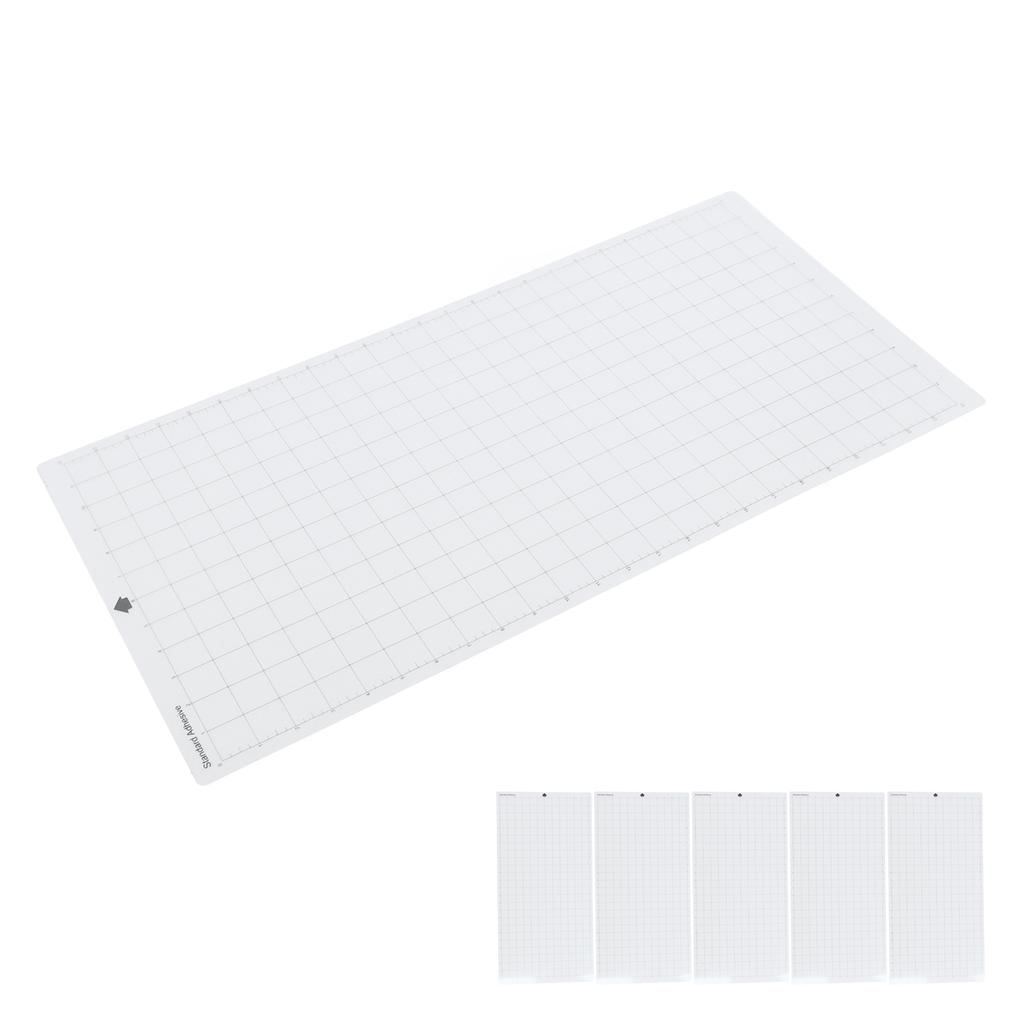 5 SZT Mata do Cięcia PVC Samoprzylepna Antypoślizgowa Przezroczysta Wysoka Elastyczność Mata do Cięcia z Siatką dla