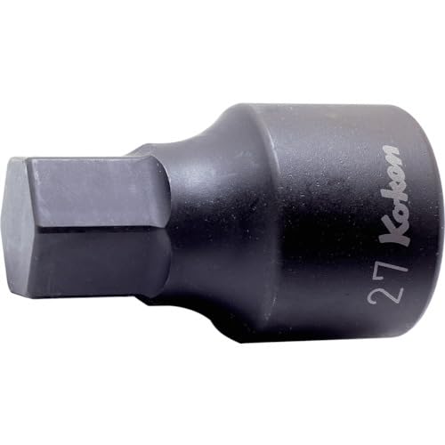 Koken 1 (25.4mm) Square Hex Bit Socket, 80mm Long, 27mm, 8012M.80-27