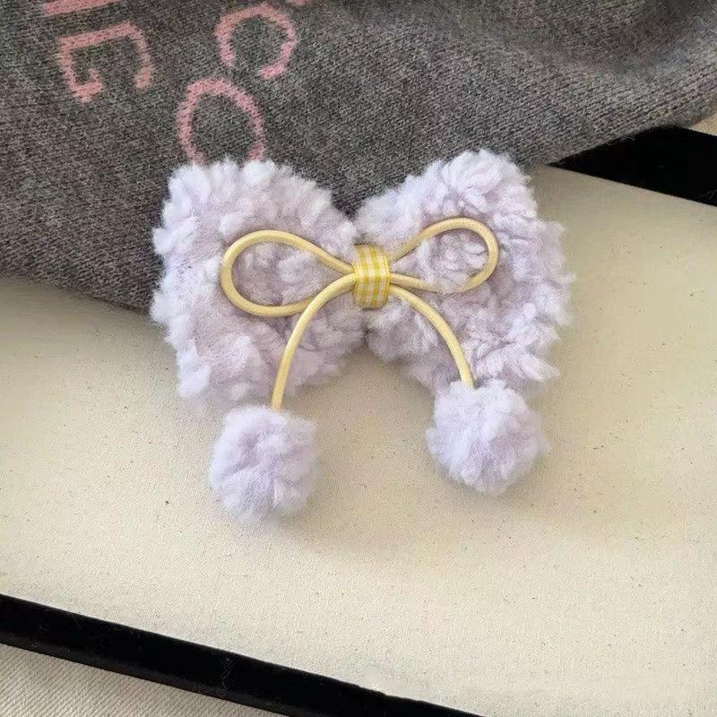 Gentle White Lace Bow Duckbill Clip for Bangs & Ponytails