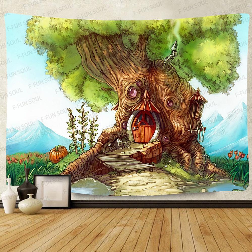 Barevné květinové rostlina tisk gobelín růže umění vzor gobelín domácí ložnice dekorativní gobelín