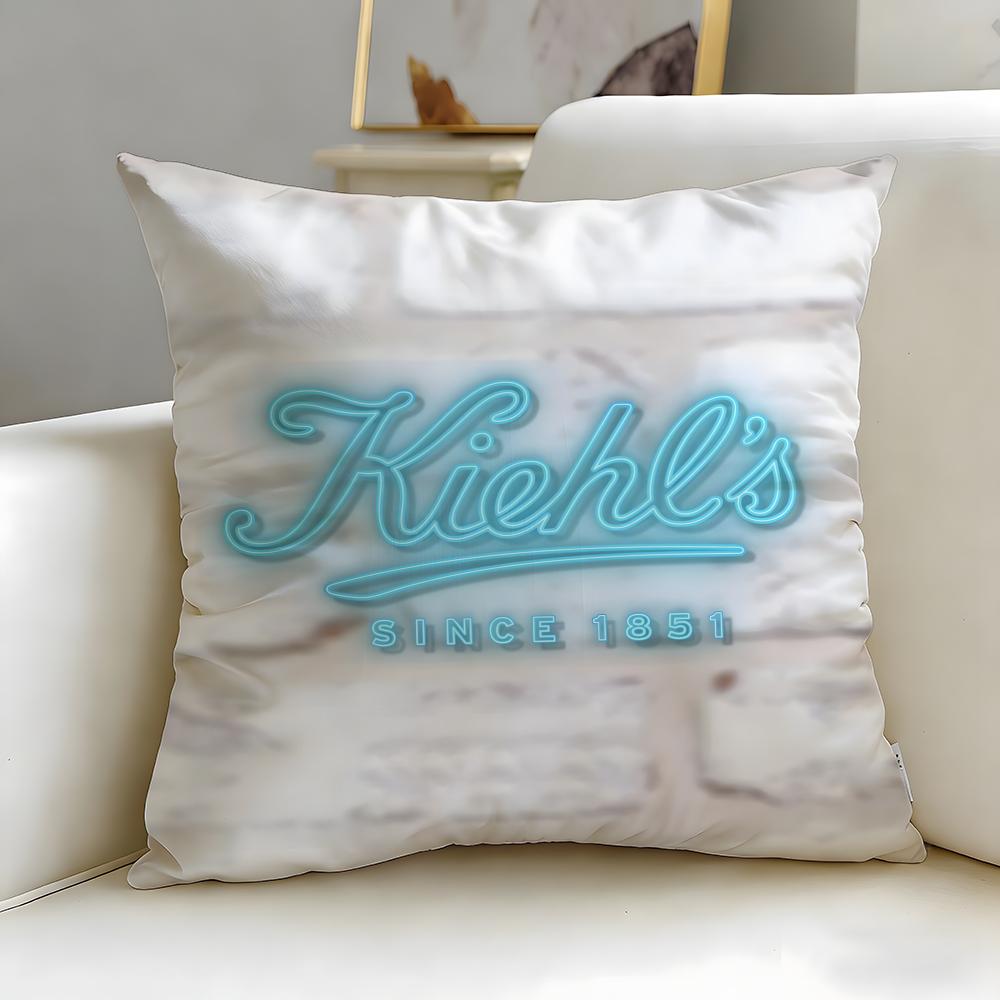 classic skincare brand Kiehl's Cushion Cover Soft & Easy-Wash Pillow Case – Versatile for Couch, Bed, Travel and Office