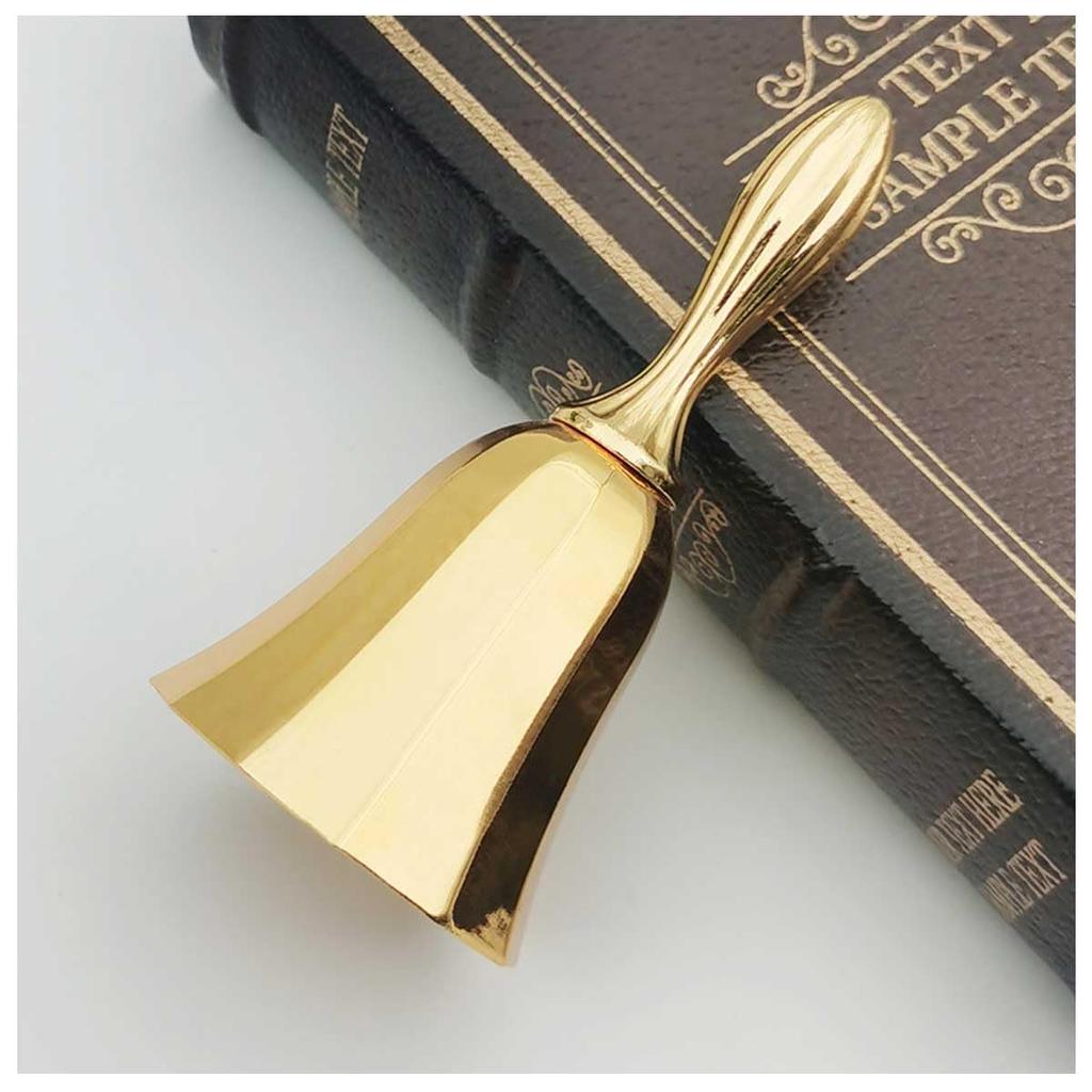 Handbell Dinner Bell Metal Hand Bell Durable Hand Bell Call Bell Retro Stylish Antique Style Table Bell Restaurant Percussion Reception Counter Prayer