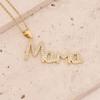 Stainless Steel MOM Necklace Jewelry Gift for Mother's Day Zircon Letter Clavicle Chain  Mom Gift