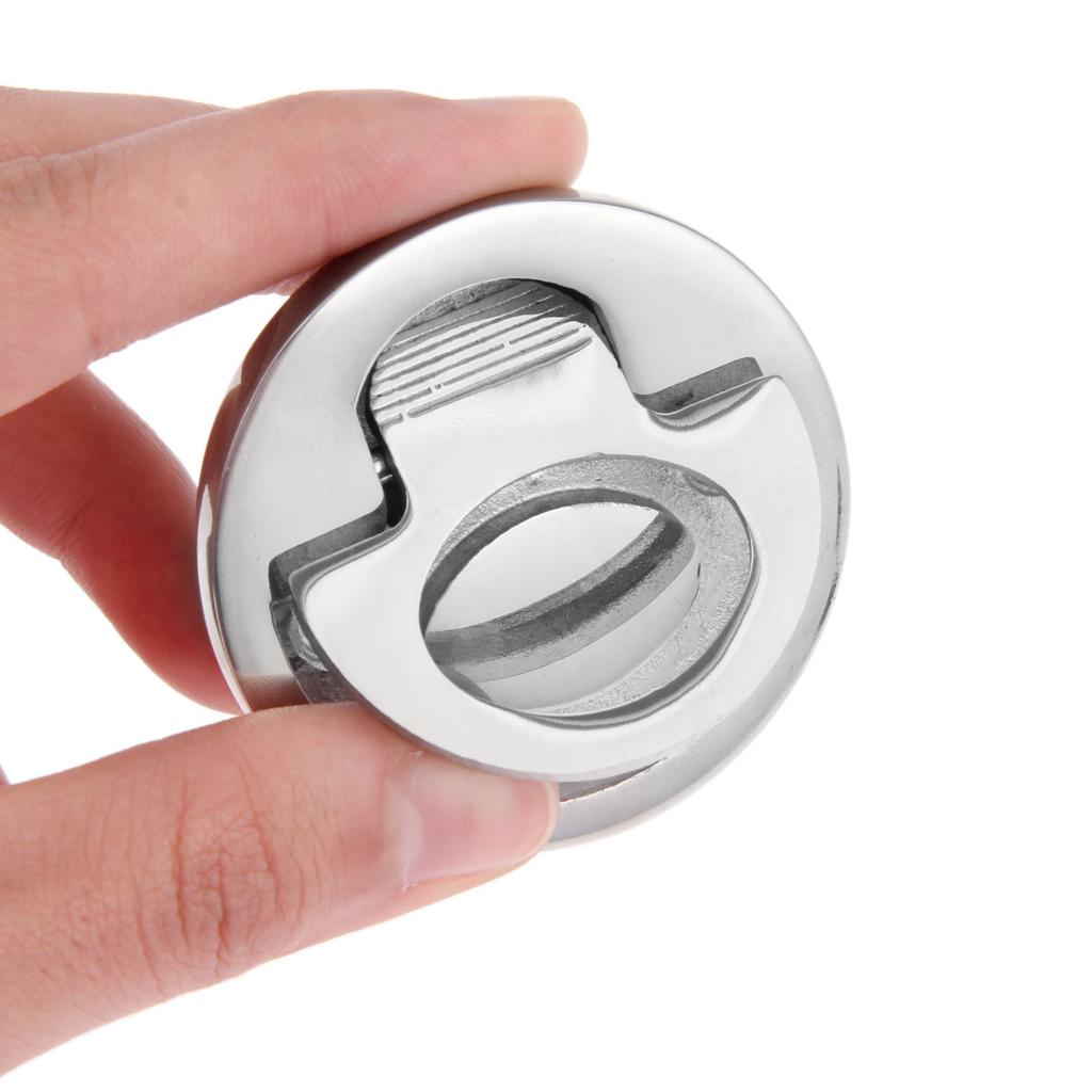 1pc Yacht Boat Cabin Recessed Flush Pull Lift Handle Ring Round Hatch Latch Floor Buckle Marine 316 Stainless Steel Yacht Locker